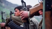 Kurdish guerrilla fighter of the PKK in the Qandil Mountains of northern Iraq. For decades, the PKK has been in armed conflict with the Turkish government over Kurdish rights and identity in Turkey. (DANIEL SMITH/Iraq Oil Report)